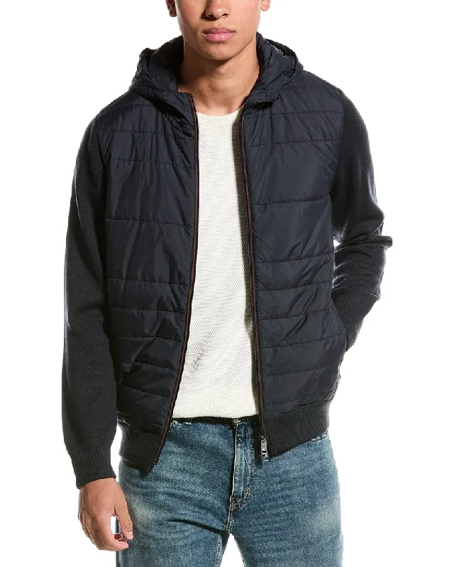 Raffi Quilted Wool-Blend Zip Hoodie