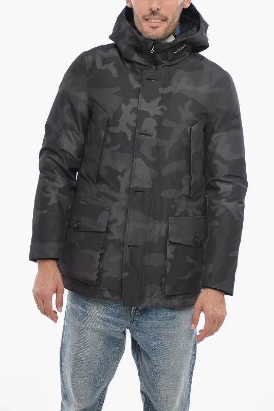 Woolrich Camouflage GTX Utility Down Jacket with Hood