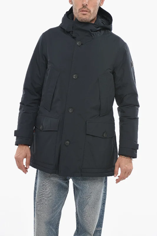 Woolrich Solid Color MARINA Padded Jacket with Hood