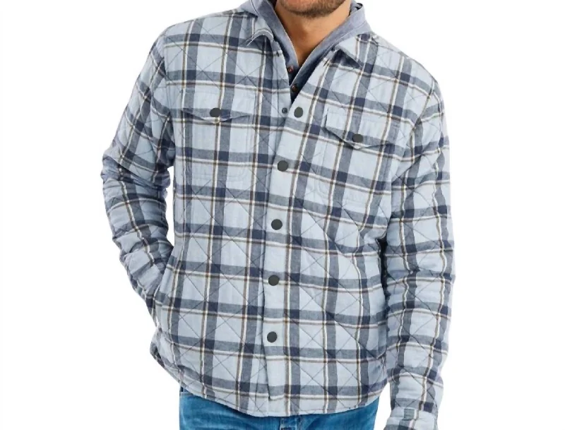 Woven Flannel Jacket In Maliblu