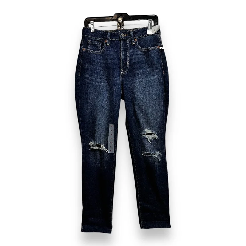 HIGH-RISE O.G: STRAIGHT SECRET SMOOTH POCKETS Jeans Straight By Old Navy O In Denim, Size: 4