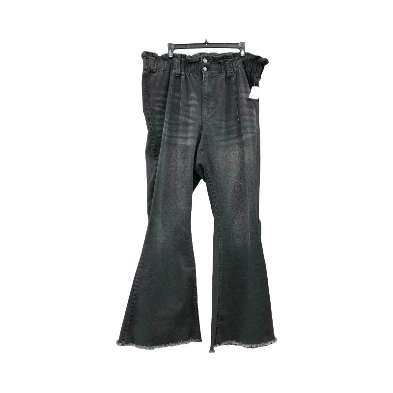 Jeans Flared By A Beautiful Soul  In Black, Size: 14