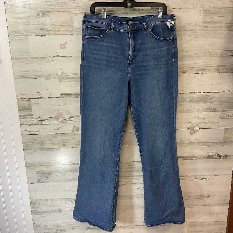 Jeans Flared By Express In Blue Denim, Size: 16l