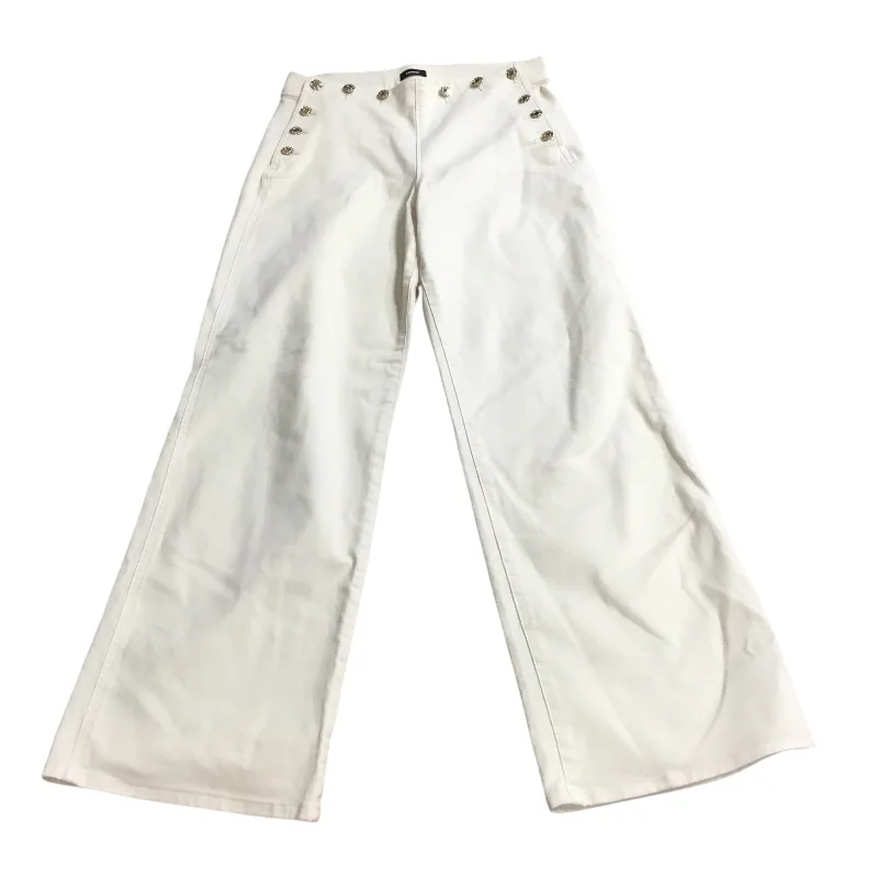 Jeans Flared By Express In Cream, Size: 6