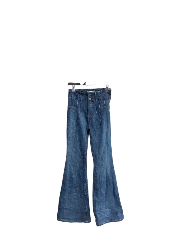 Jeans Flared By Free People In Blue Denim, Size: 4