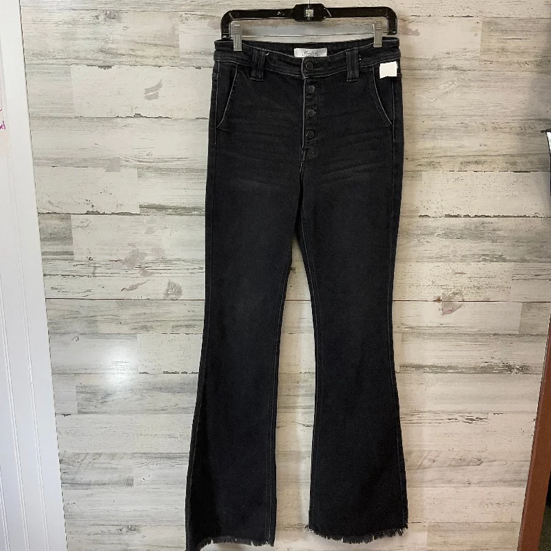 Jeans Flared By Kancan In Black Denim, Size: 6