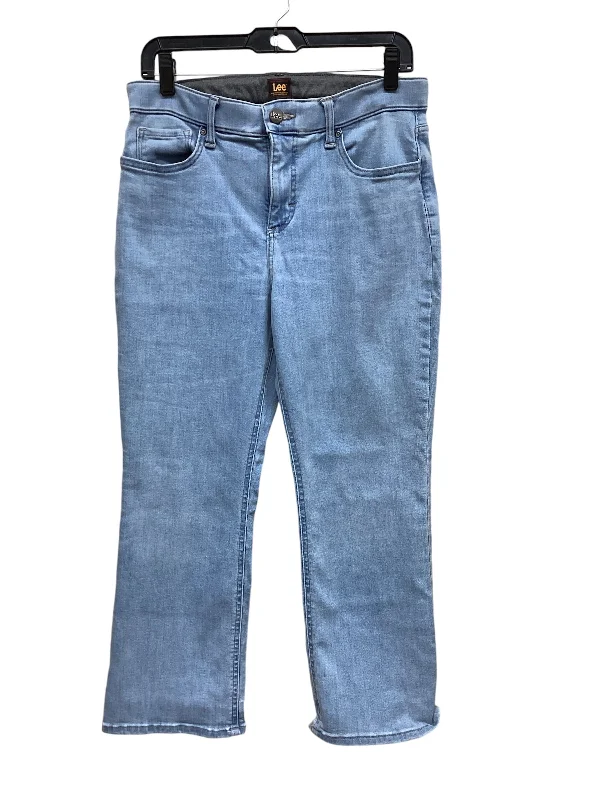 Jeans Flared By Lee In Blue Denim, Size: 10