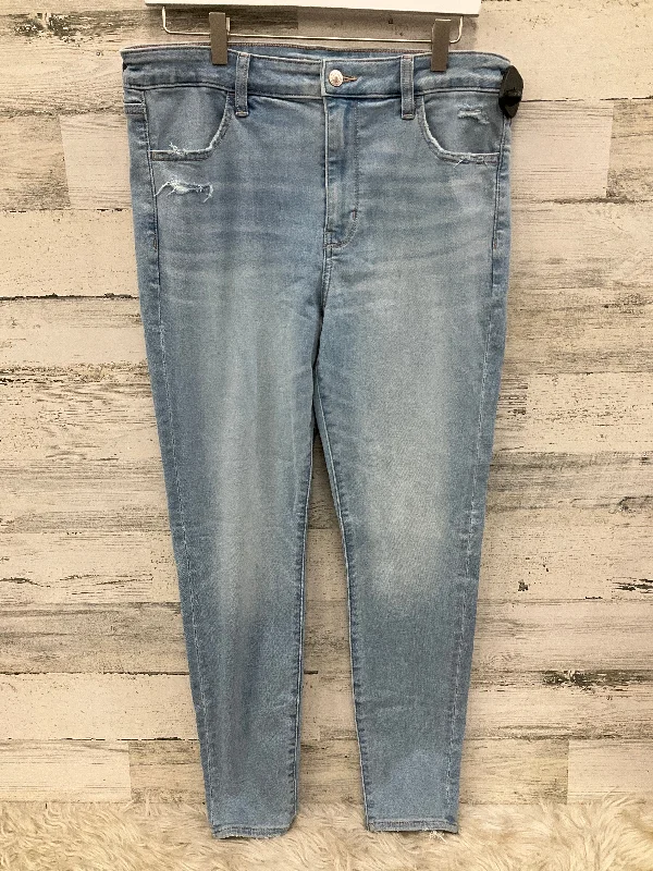 Jeans Skinny By American Eagle In Blue, Size: 14