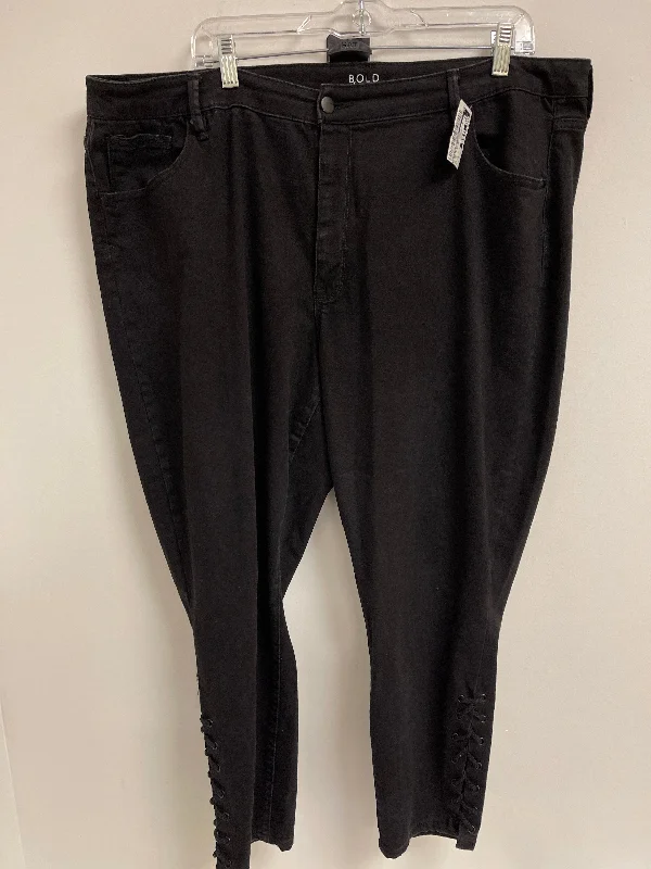 Jeans Skinny By Bold Elements In Black, Size: 22