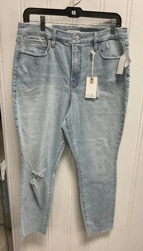 Jeans Skinny By Good American In Blue Denim, Size: 14