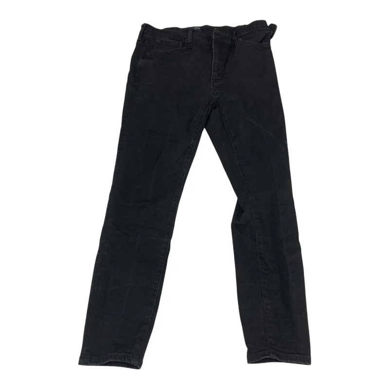 Jeans Skinny By J. Crew In Black Denim, Size: 12