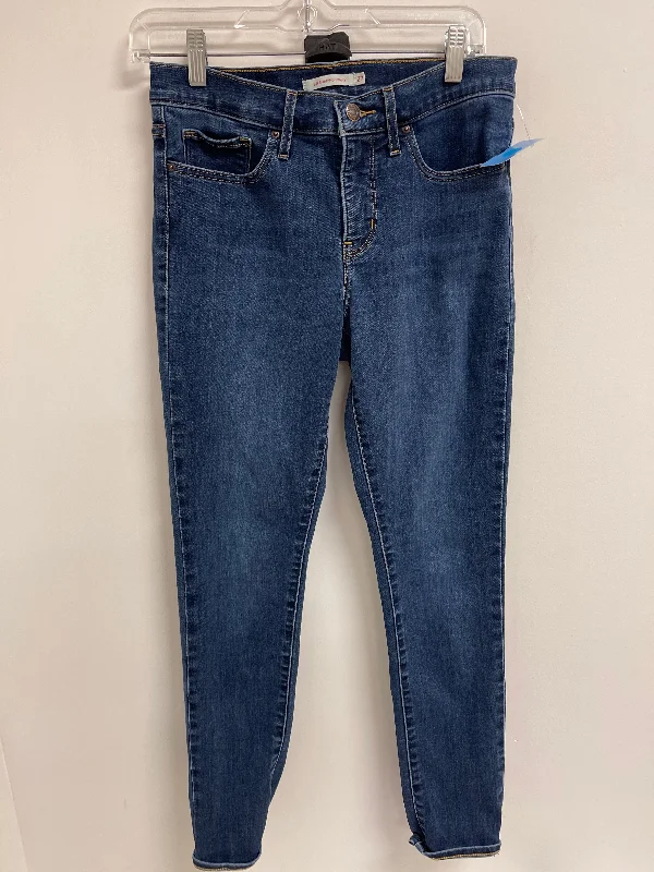 Jeans Skinny By Levis In Blue Denim, Size: 4