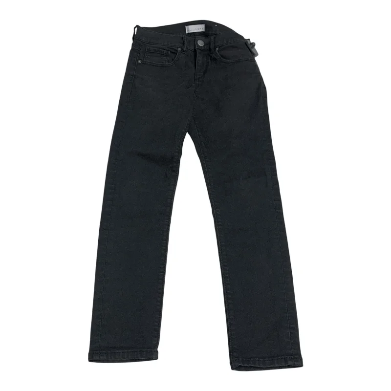 Jeans Skinny By Loft In Black Denim, Size: 0