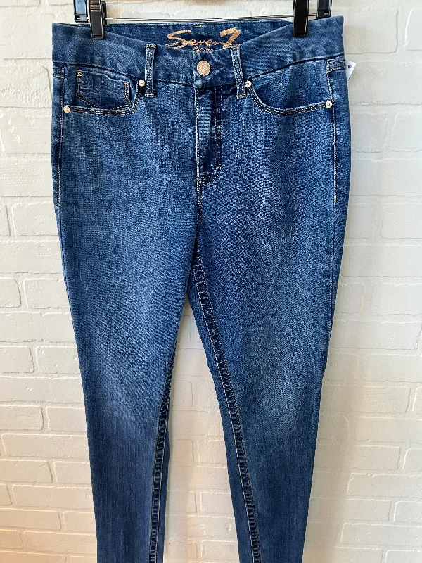 Jeans Skinny By Seven 7 In Blue Denim, Size: 12