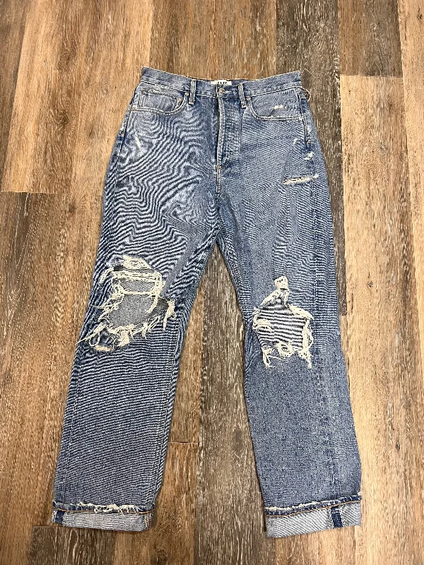 Jeans Straight By Agolde In Blue Denim, Size: 2/26