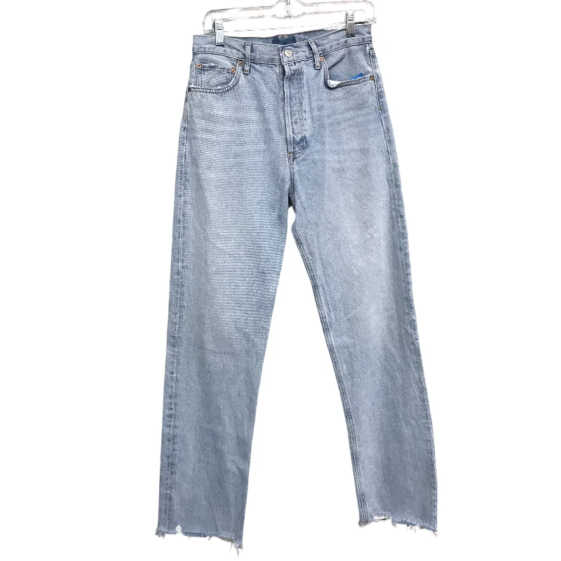 Jeans Straight By Agolde In Blue Denim, Size:4