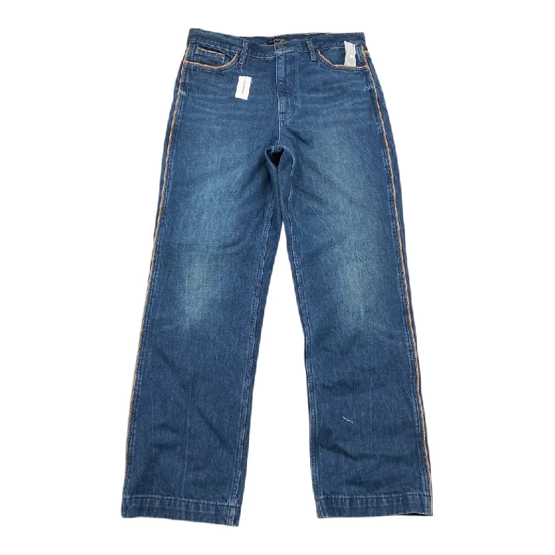 Jeans Straight By Banana Republic In Blue Denim, Size: 12