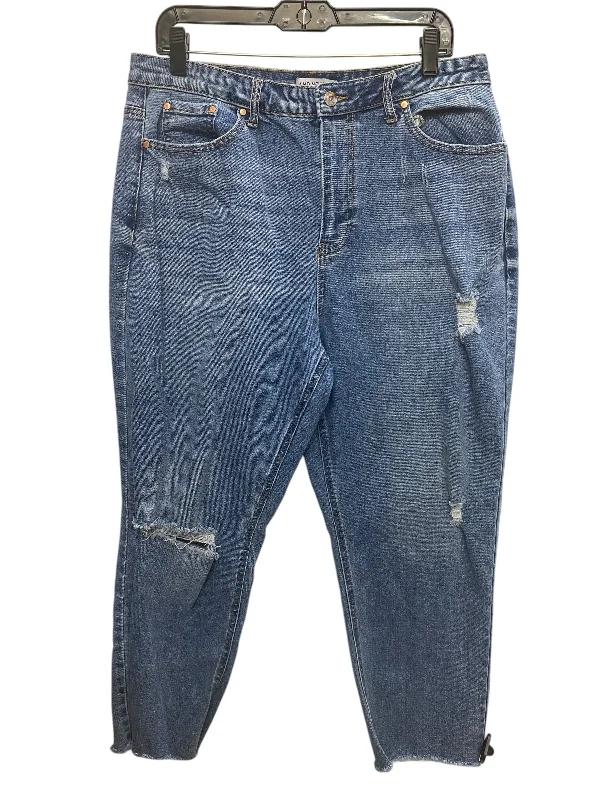 Jeans Straight By Clothes Mentor In Blue Denim, Size: 14