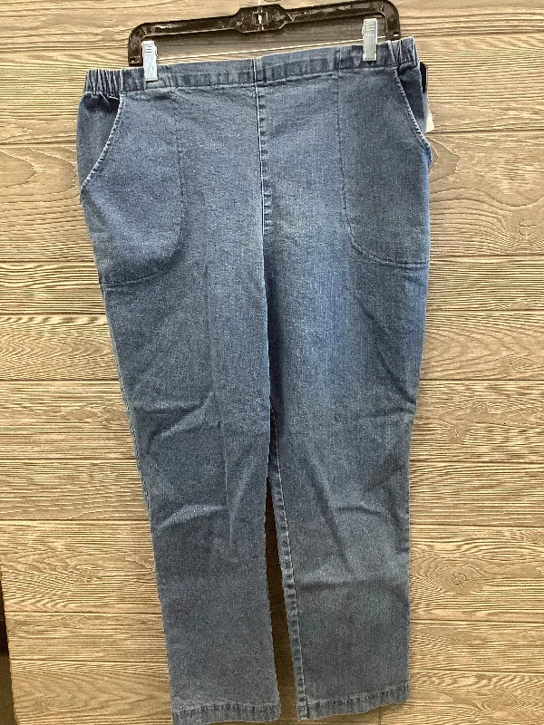 Jeans Straight By Croft And Barrow In Blue, Size: 14