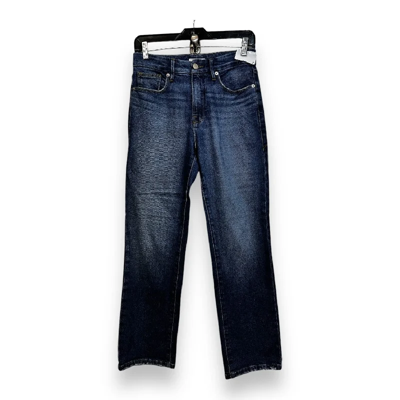 Jeans Straight By Good American In Blue Denim, Size: 4