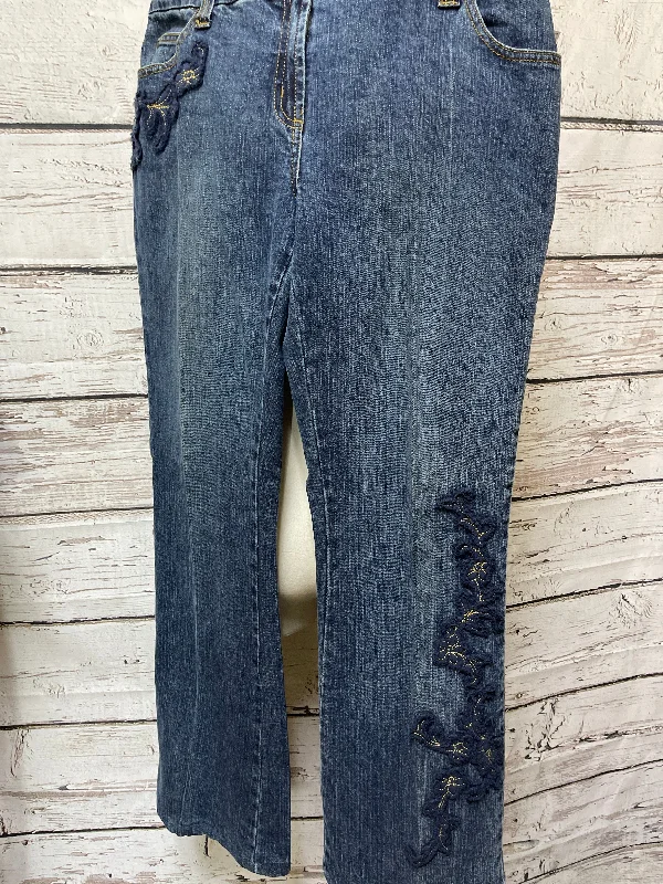 Jeans Straight By Inc In Blue Denim, Size: 12