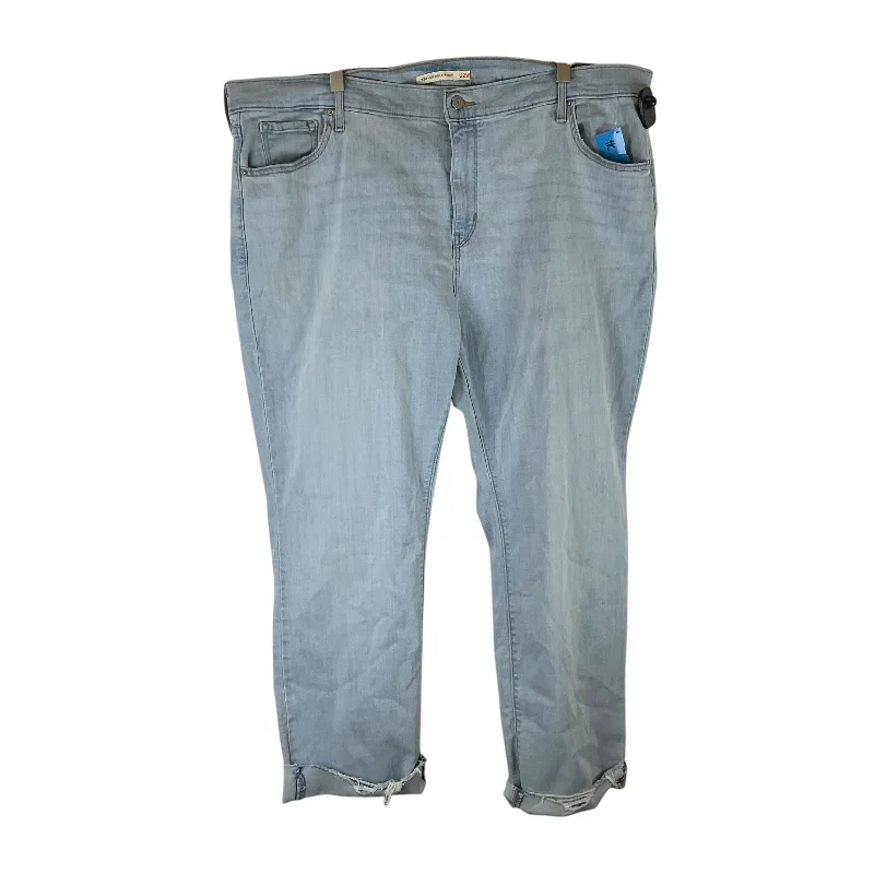 Jeans Straight By Levis In Blue Denim, Size: 22