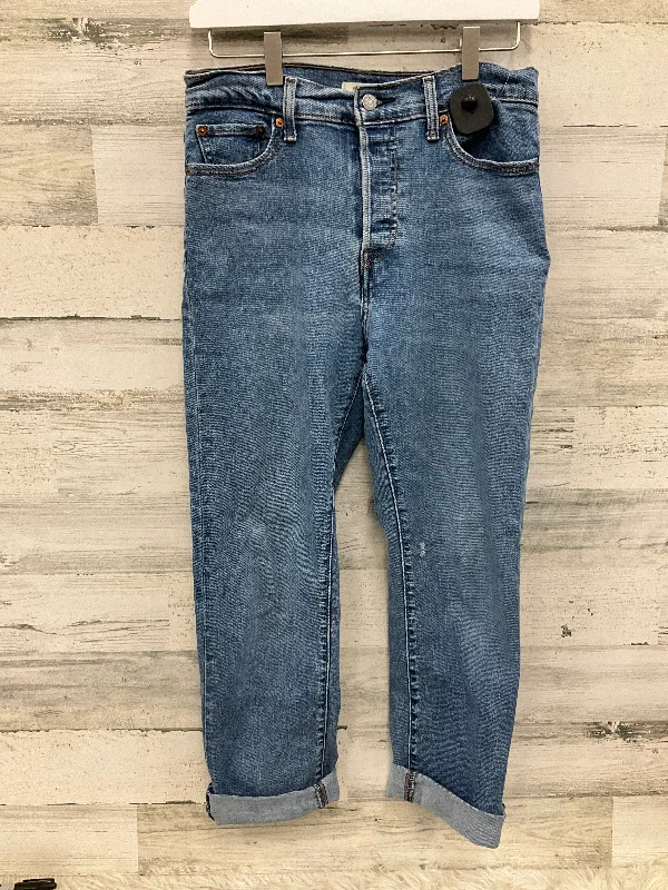 Jeans Straight By Levis In Blue Denim, Size: 6