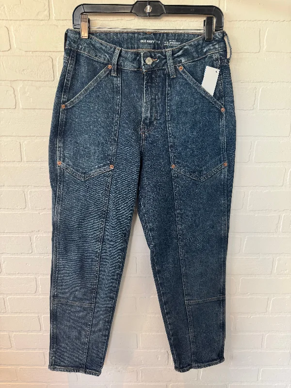 Jeans Straight By Old Navy In Blue Denim, Size: 8