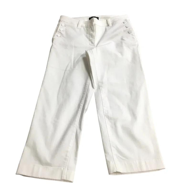 Jeans Straight By Talbots In White Denim, Size: 6