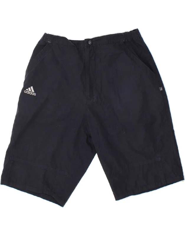 ADIDAS Mens Chino Shorts W30 Medium  Navy Blue Polyester