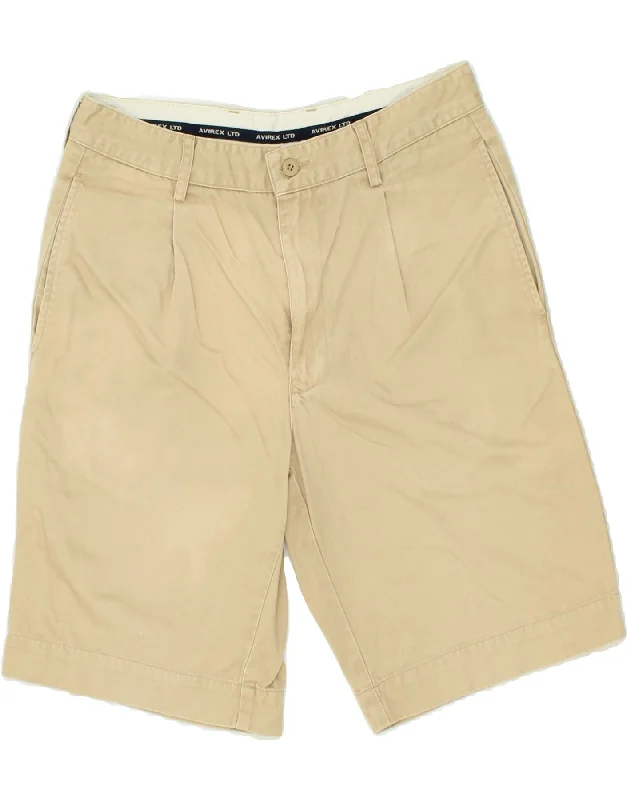 AVIREX Mens Chino Shorts W31 Medium  Beige Cotton