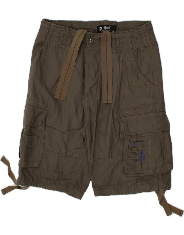 BRANDIT Mens Cargo Shorts Large W34  Grey Cotton