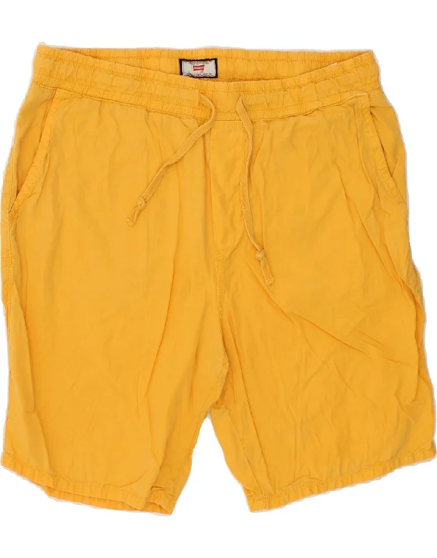 CARRERA Mens Casual Shorts Large W34  Yellow Cotton