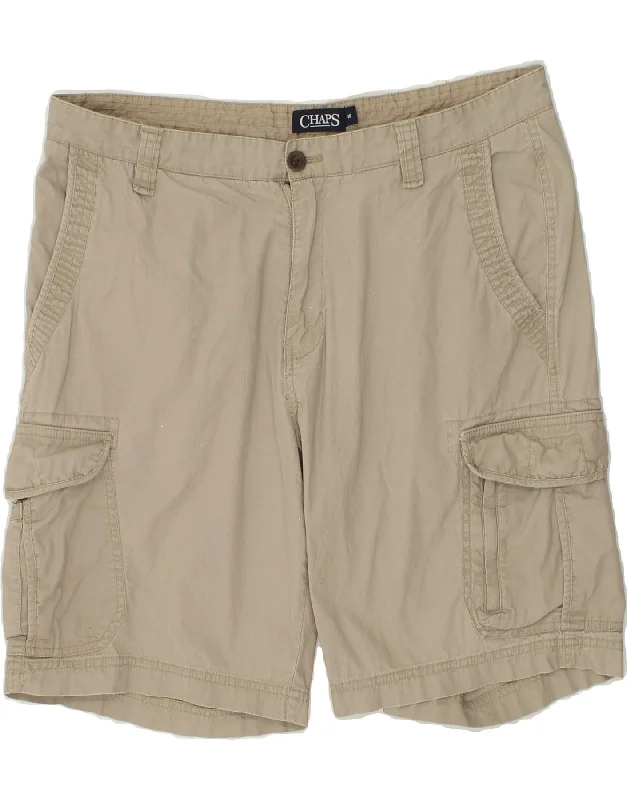 CHAPS Mens Cargo Shorts W36 Large Beige Cotton