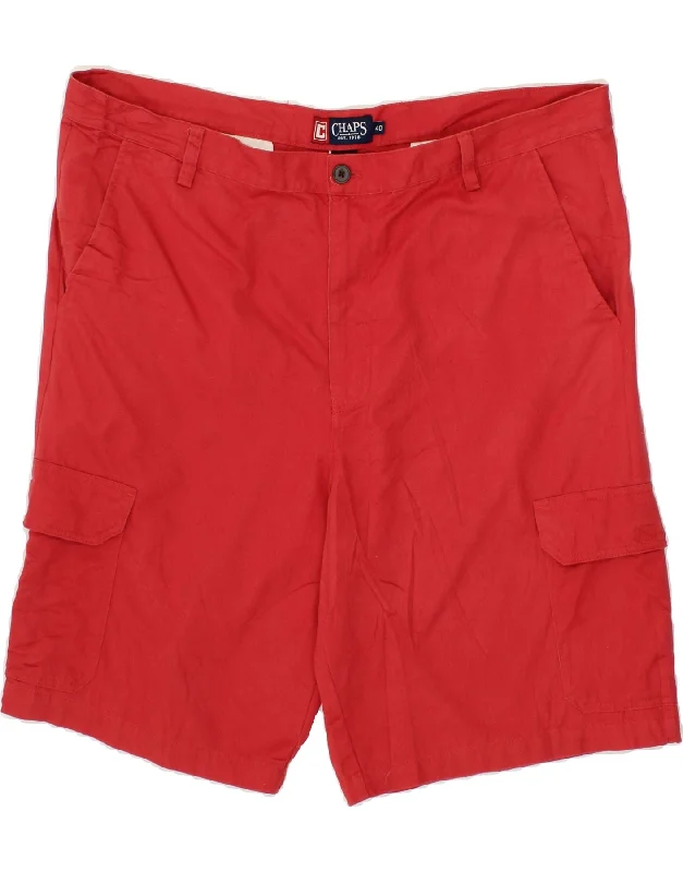 CHAPS Mens Cargo Shorts W40 2XL Red Cotton