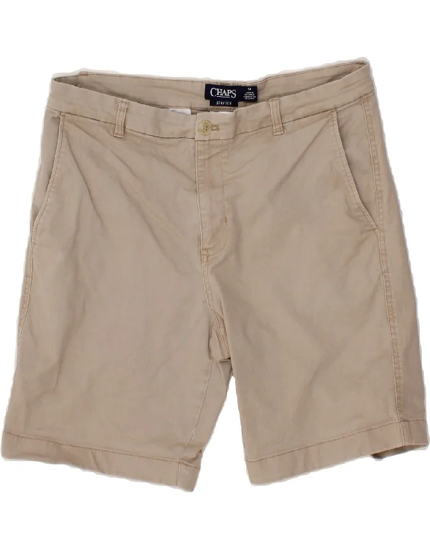 CHAPS Mens Chino Shorts W34 Large Beige Cotton