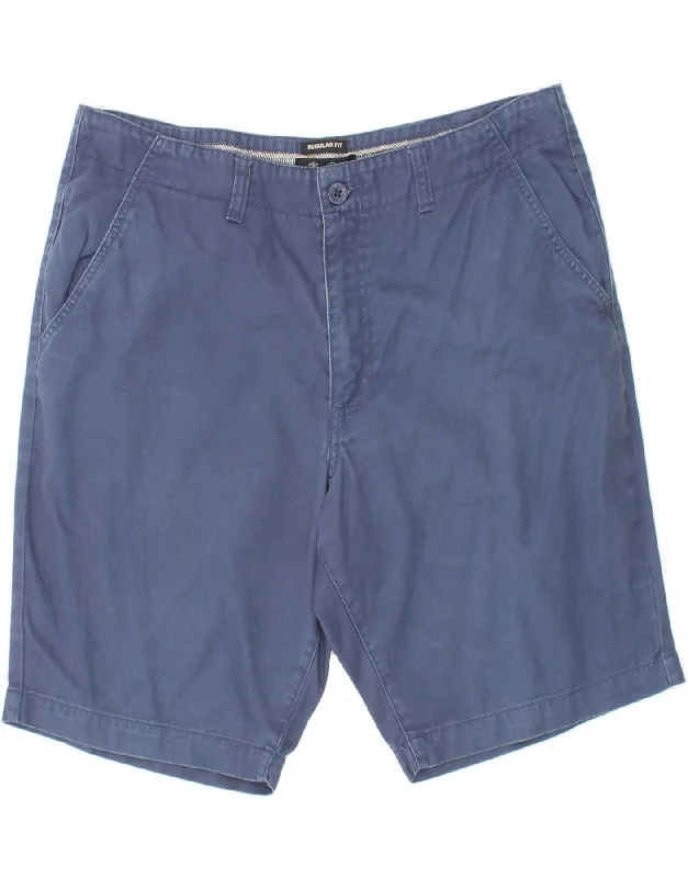 DACK'S Mens Regular Fit Chino Shorts IT 50 Large W36  Navy Blue Cotton