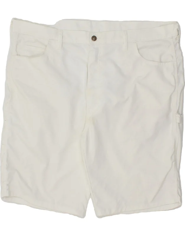 DICKIES Mens Cargo Shorts W40 XL White Polyester