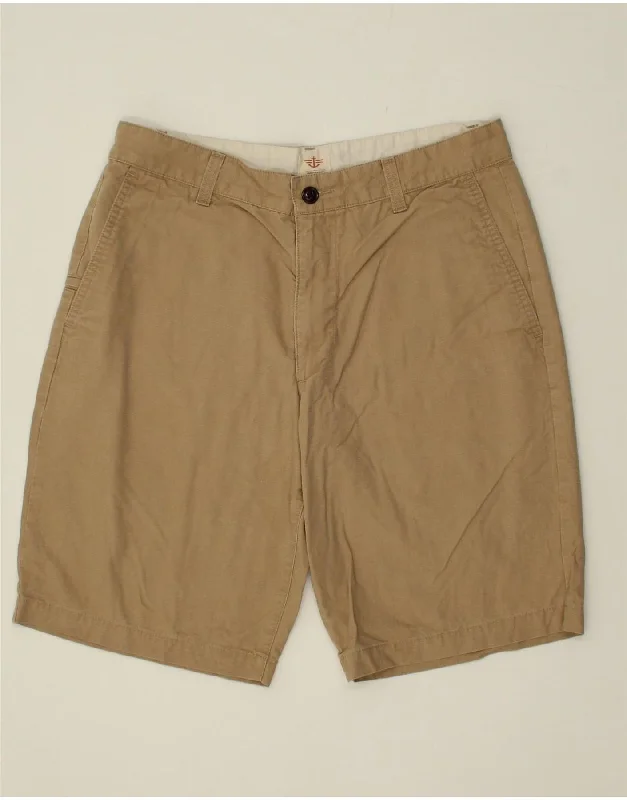 DOCKERS Mens Cargo Shorts W32 Medium Beige Cotton