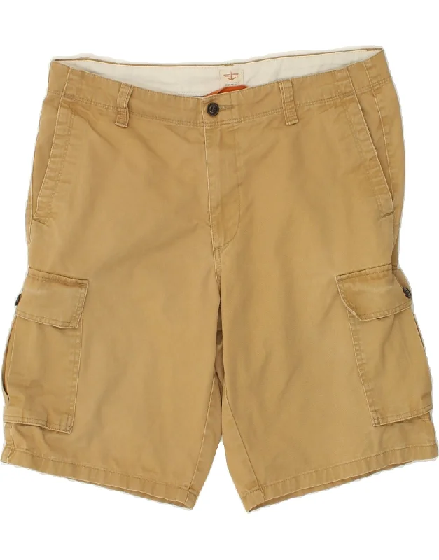 DOCKERS Mens Cargo Shorts W36 Large Beige Cotton