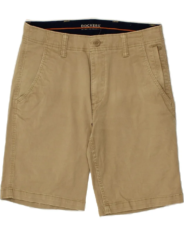 DOCKERS Mens Chino Shorts W30 Medium Beige Cotton