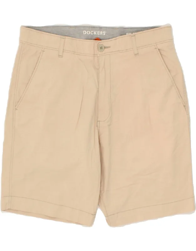 DOCKERS Mens Chino Shorts W32 Medium  Beige Cotton