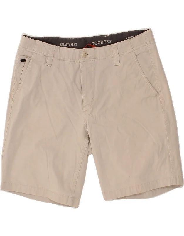 DOCKERS Mens Chino Shorts W34 Large Beige Cotton