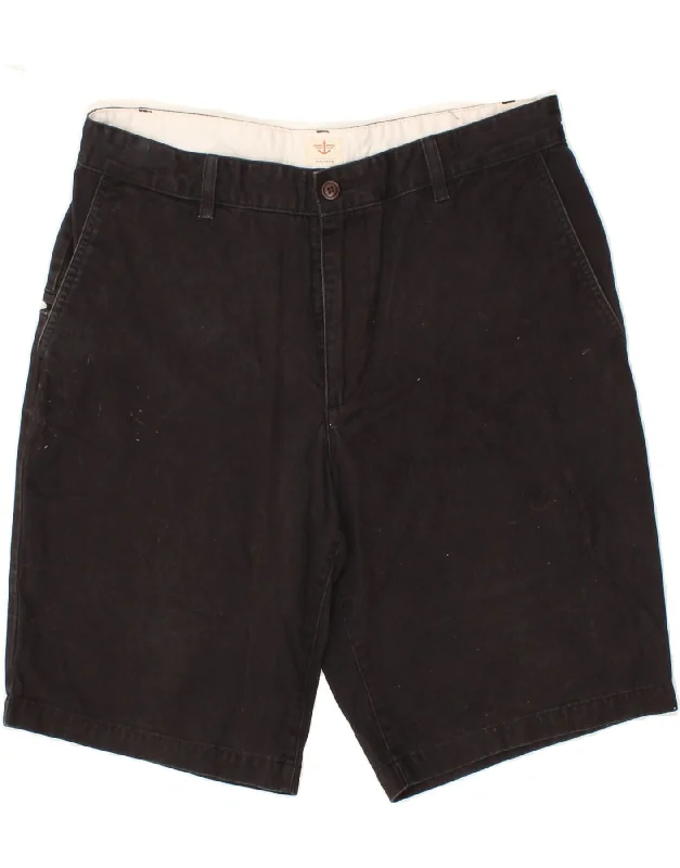 DOCKERS Mens Chino Shorts W34  Large Black Cotton