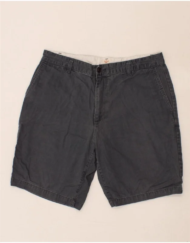 DOCKERS Mens Chino Shorts W36 Large Navy Blue Cotton