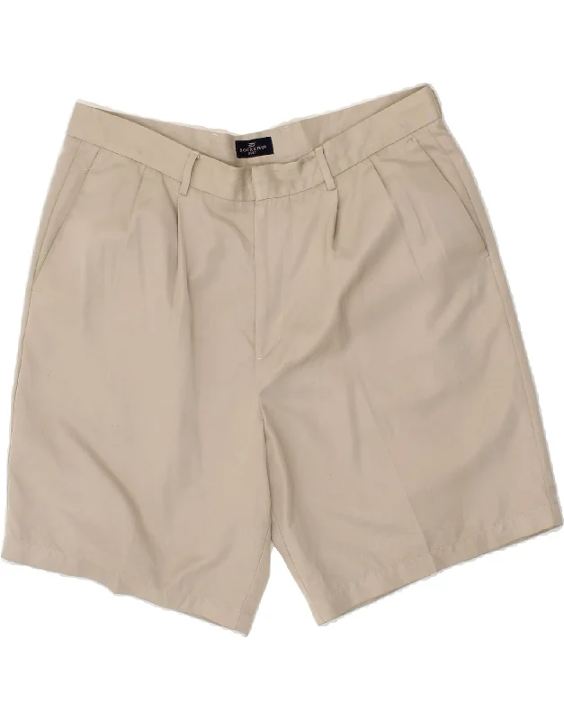 DOCKERS Mens Golf Pegged Chino Shorts W36 Large  Beige Polyester