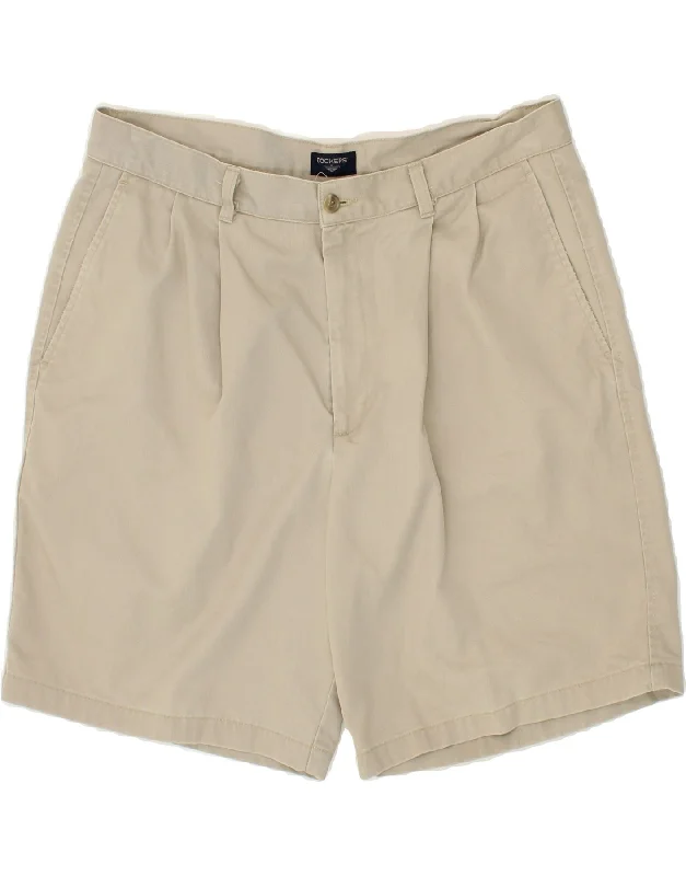 DOCKERS Mens Pegged Chino Shorts W34 Large  Beige