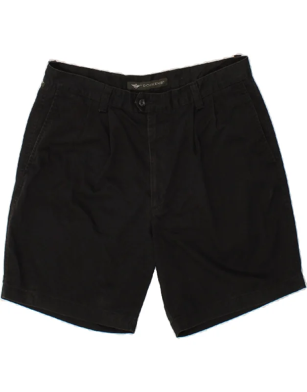 DOCKERS Mens Pegged Chino Shorts W36 Large Black