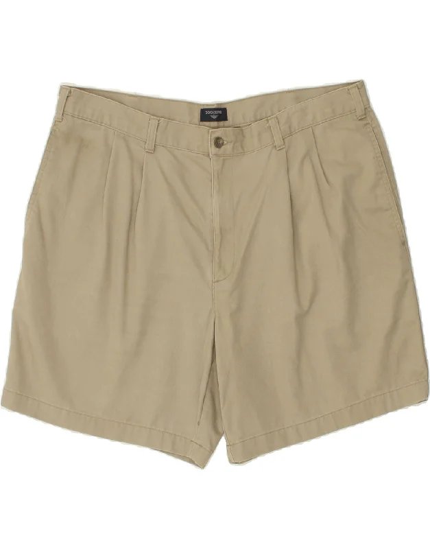 DOCKERS Mens Pegged Chino Shorts W40 XL Beige Cotton