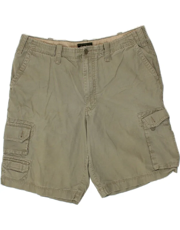 EDDIE BAUER Mens Cargo Shorts W38 XL Green Cotton